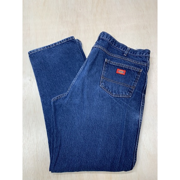 DICKIES 5 Pocket Work Jeans‎ Reg Fit Blue Denim Jeans W42xL34.                P - Picture 3 of 8
